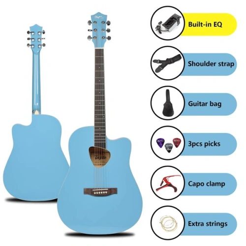 アコギ tayste Tayste 34 inch (1/2 Size) Acoustic Travel Guitar, Spruce Top